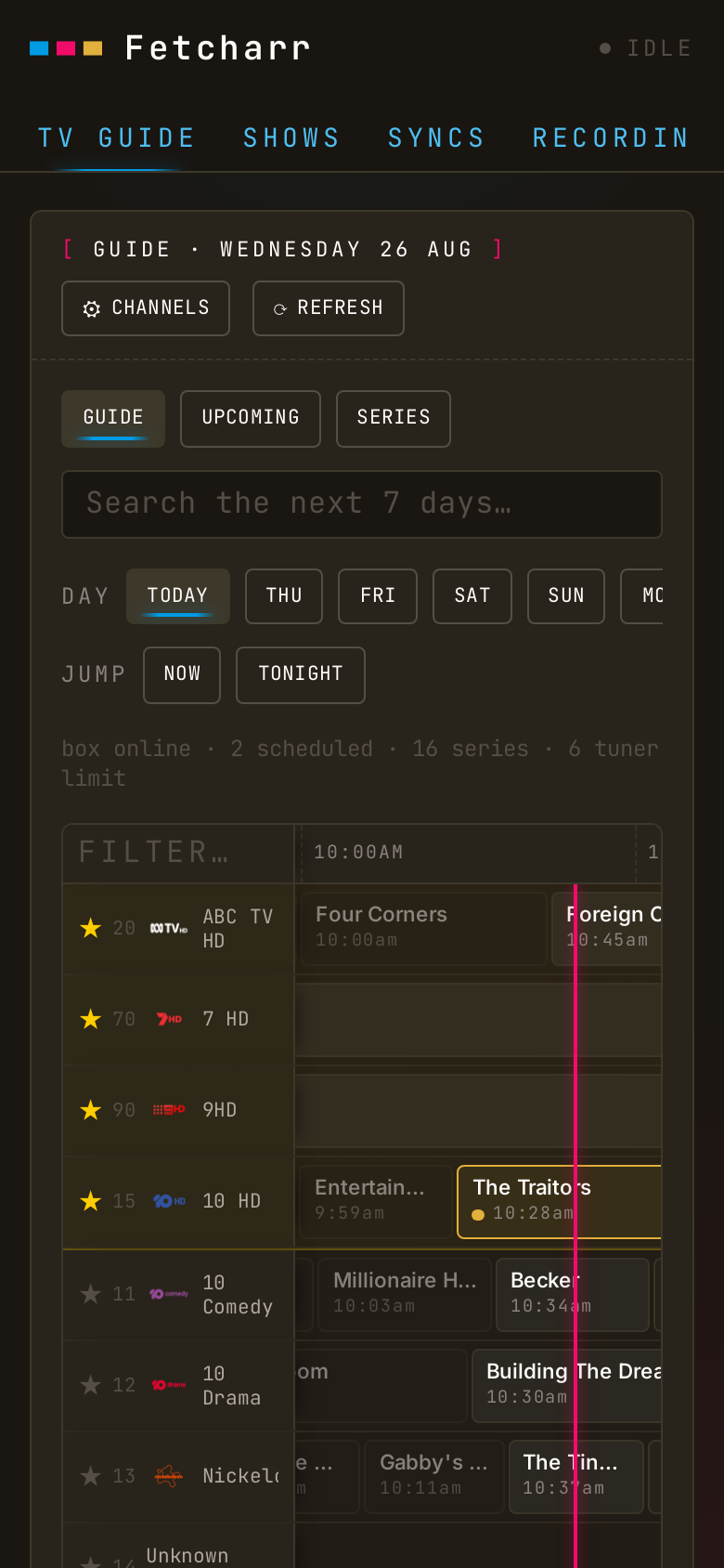 The TV Guide on a phone